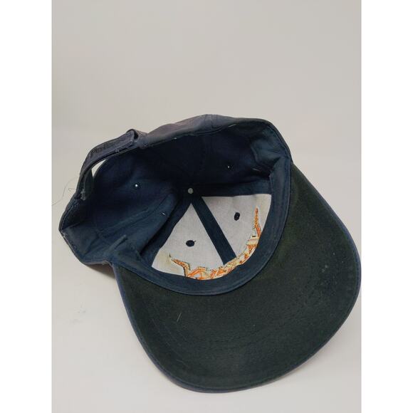 Cedar Point Valravn Rollercoaster Strapback Adjustable Hat Distressed Blue - Picture 7 of 9